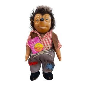 Vintage Steiff‎ MEKI W/ Tags Hedgehog Plush West Germany 17/7627